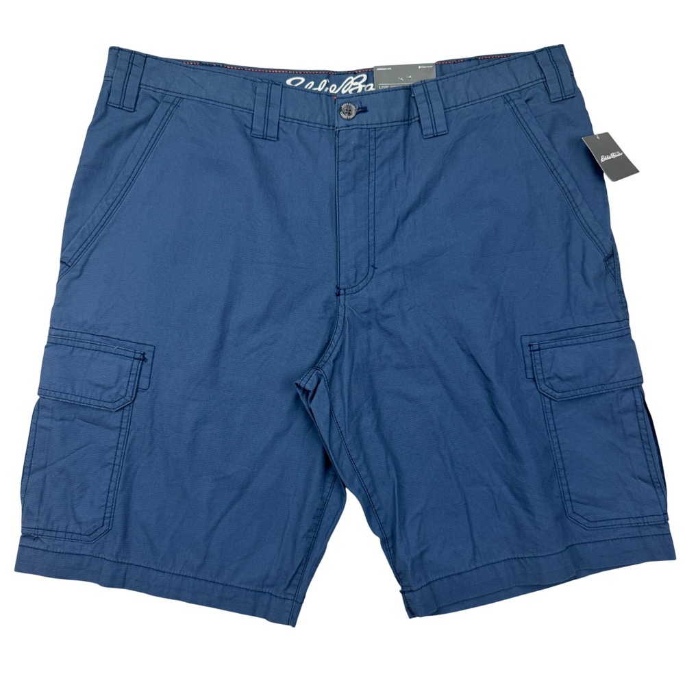 Eddie Bauer Timberline Ripstop Cargo Shorts Mens 38‎ Dust Indigo NWT Hiking